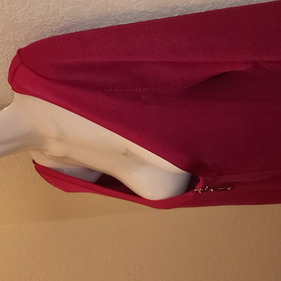 Boston Proper Sexy Raspberry Fitted Scoop Neck Sweater - Picture 3 of 9